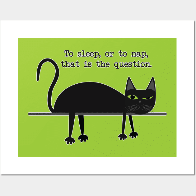 Black cat Hamlets dilemma Wall Art by uncutcreations